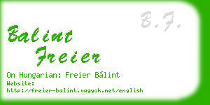 balint freier business card